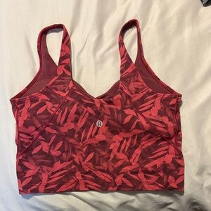 Lululemon Athletica Red Patterned Sports Bra